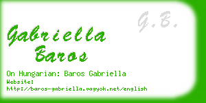 gabriella baros business card